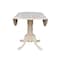International Concepts Square Dual Drop Leaf Table, 42 in, Unfinished, 42 W, 42 L, 29.75 in H, Wood, Unfinished T-42DP - alternate 2
